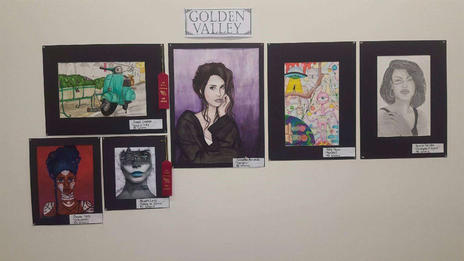 Student artwork from the KHSD Art Show